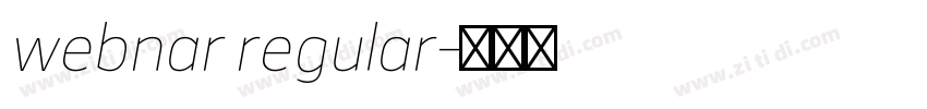 webnar regular字体转换